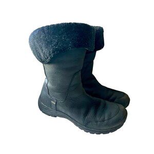 UGG Black Waterproof Winter Boots Women’s 7 EU 38 Evento Shearling Lined Vibram